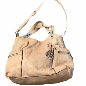 Michael Michael Kors Soft Leather Shoulder or Handbag in a Neutral Pink, XL